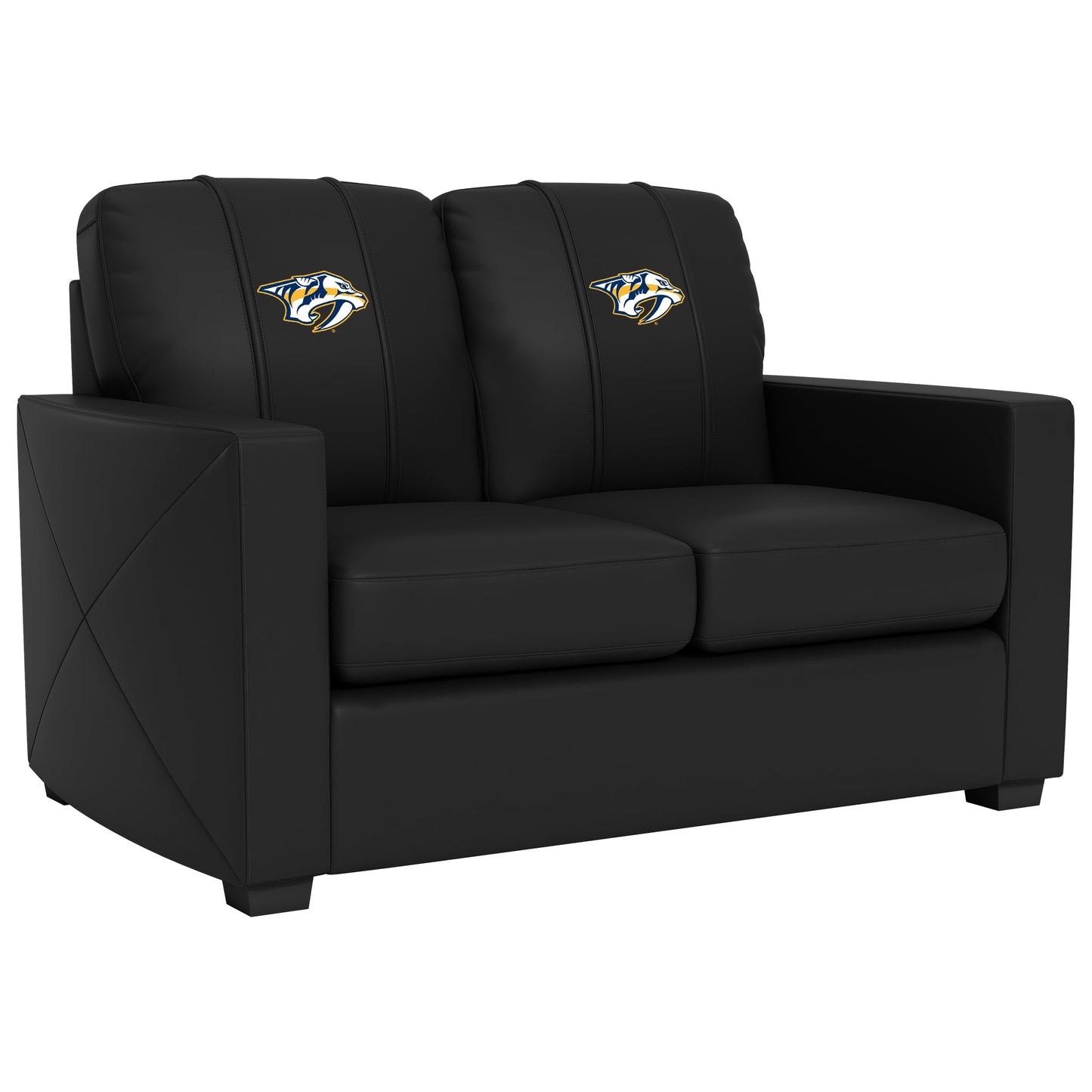 Silver Loveseat with Nashville Predators Logo
