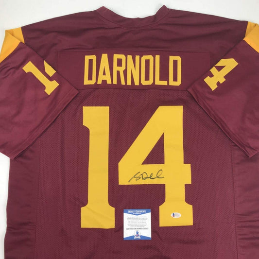 Autographed/Signed Sam Darnold USC Southen Cal Maroon College Football Jersey JSA COA