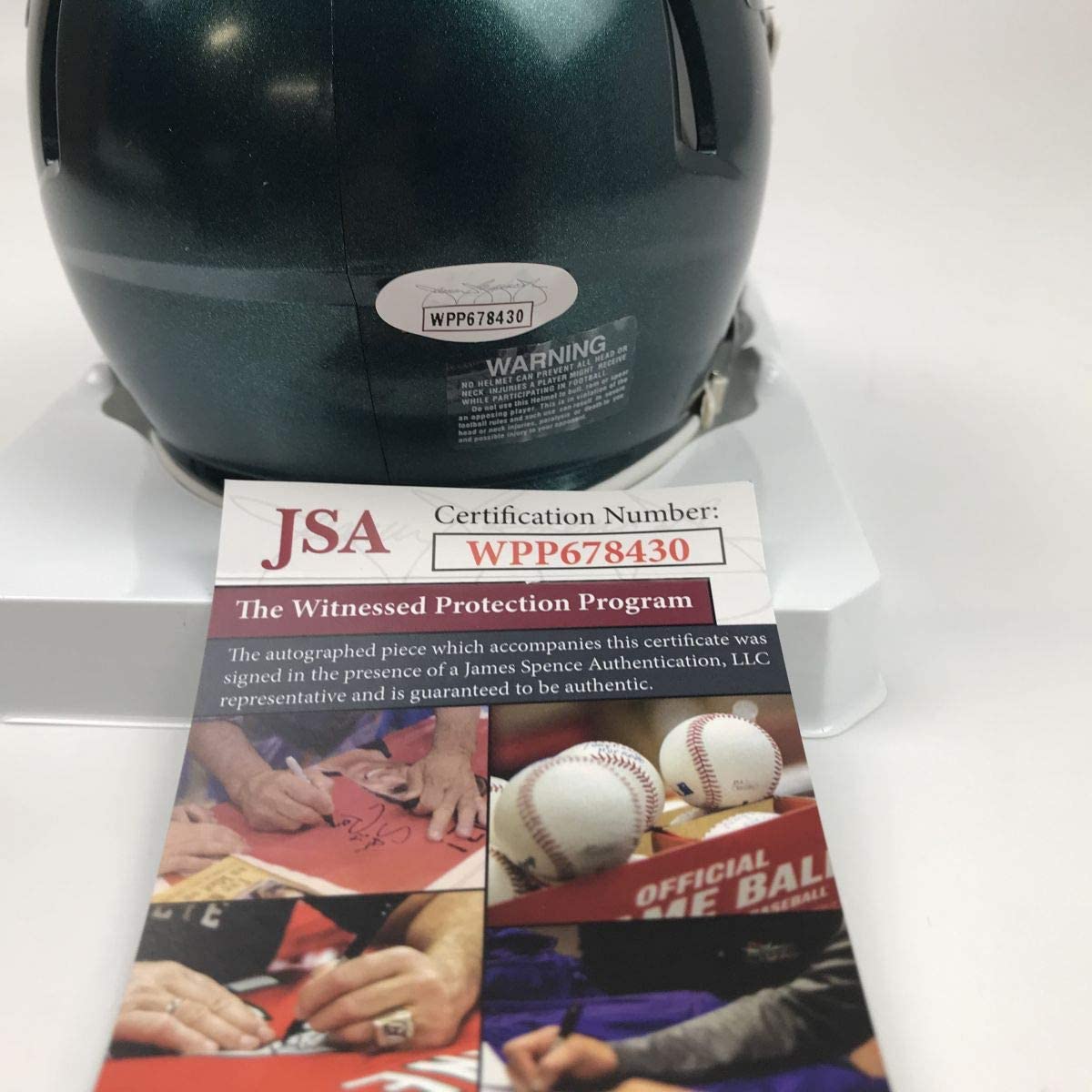 Autographed/Signed Brandon Graham Philadelphia Eagles Mini Football Helmet JSA COA