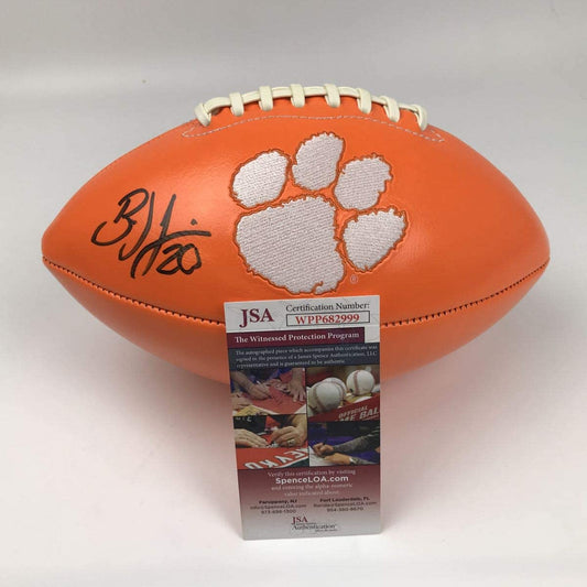 Autographed/Signed Brian Dawkins Clemson Tigers Orange Full Size Logo College Football JSA COA