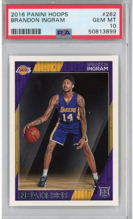 Graded 2016-17 Panini Hoops Brandon Ingram #262 Rookie RC Basketball Card PSA 10 Gem Mint