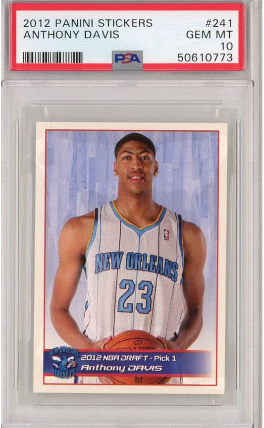 Graded 2012-13 Panini Stickers Anthony Davis #241 Rookie RC Basketball Card PSA 10 Gem Mint