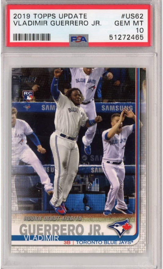 Graded 2019 Topps Update Vladimir Vlad Guerrero Jr. #US62 Rookie RC Baseball Card PSA 10 Gem Mint
