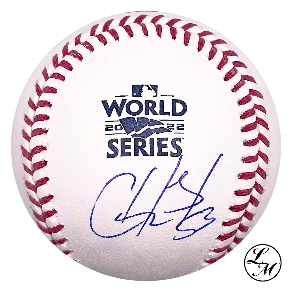 Cristian Javier Astros Autographed 2022 World Series Baseball JSA COA