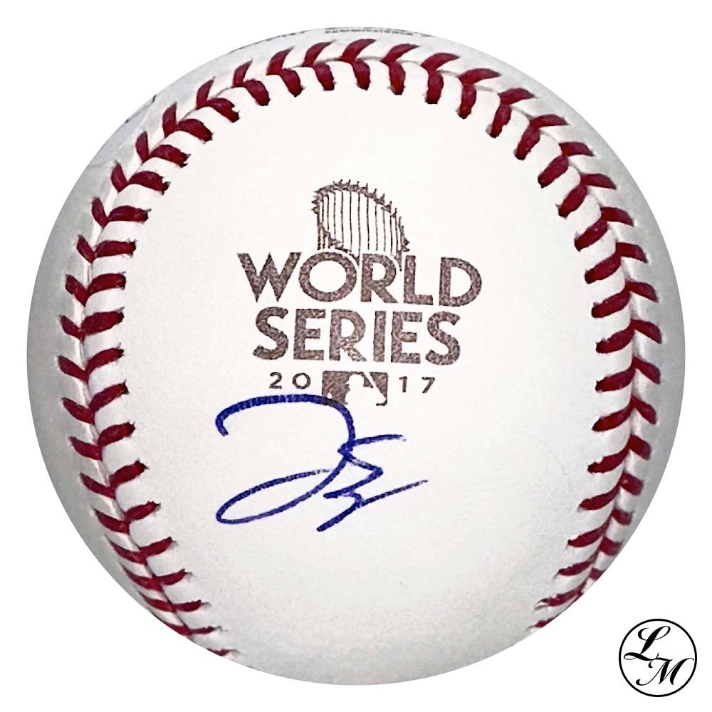 George Springer Autographed 2017 World Series MLB Baseball JSA COA