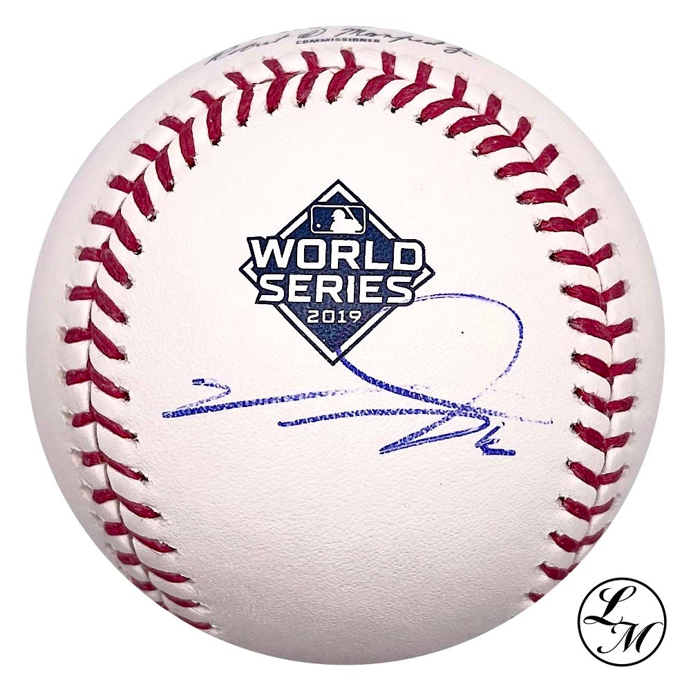 Victor Robles Nationals Autographed 2019 World Series Baseball JSA COA