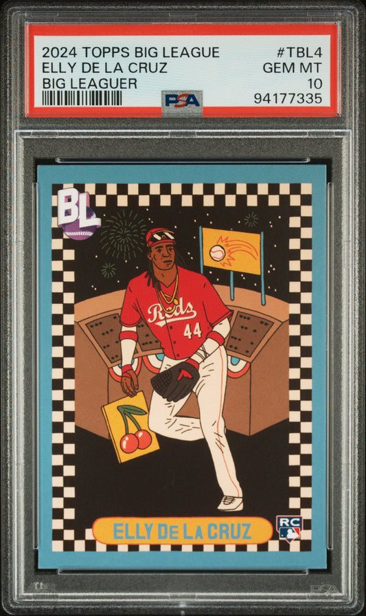Graded 2024 Topps Big League Elly De La Cruz #TBL4 Big Leaguer Rookie RC Baseball Card PSA 10 Gem Mint