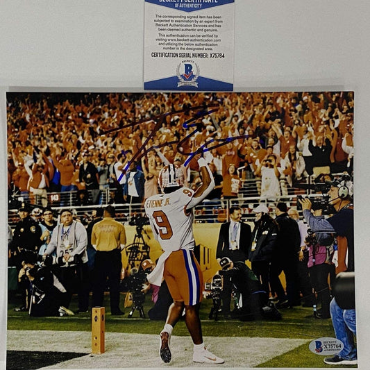 Autographed/Signed Travis Etienne Jr Clemson Tigers 8x10 College Football Photo Beckett BAS COA #2