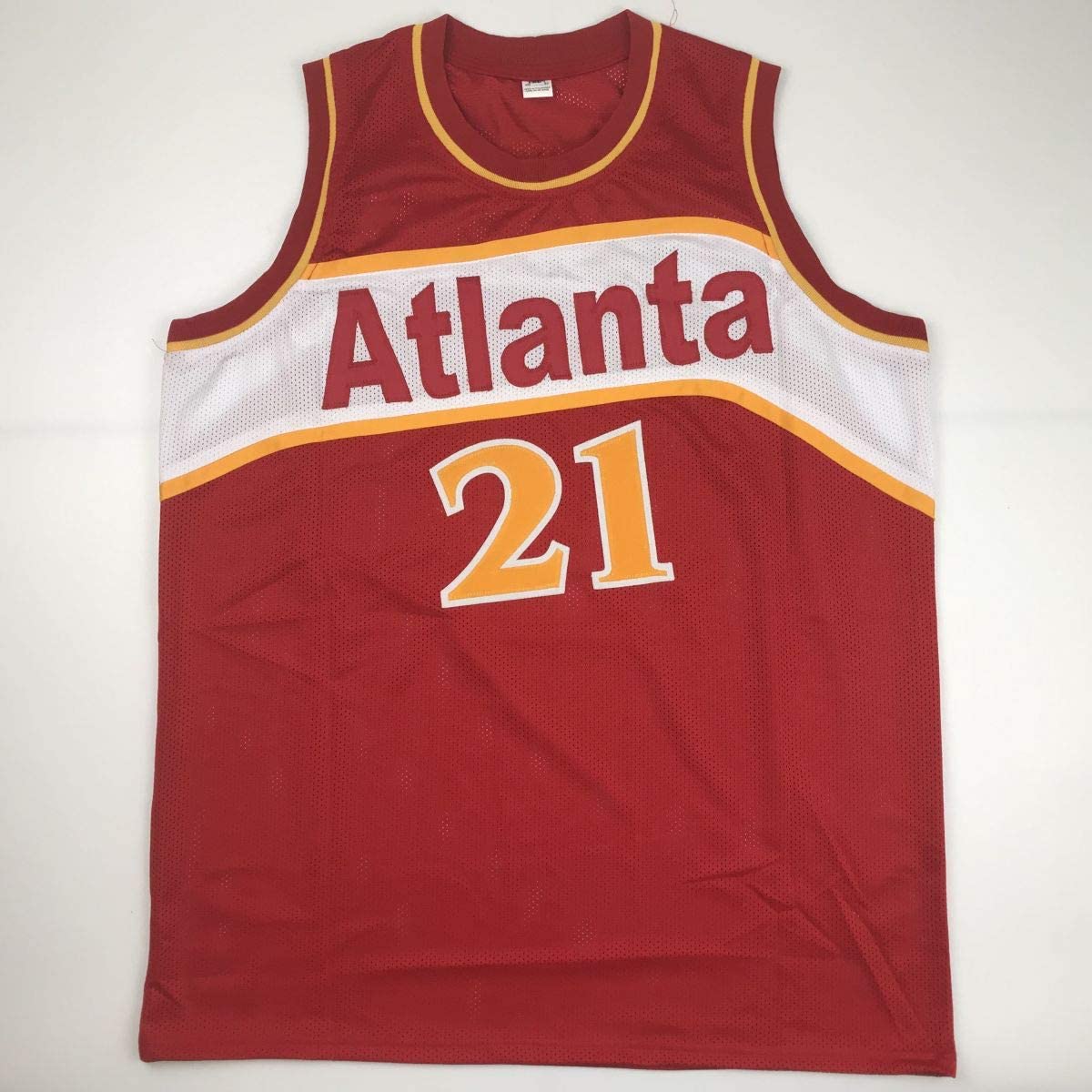 Autographed/Signed Dominique Wilkins Atlanta Red Basketball Jersey PSA/DNA COA