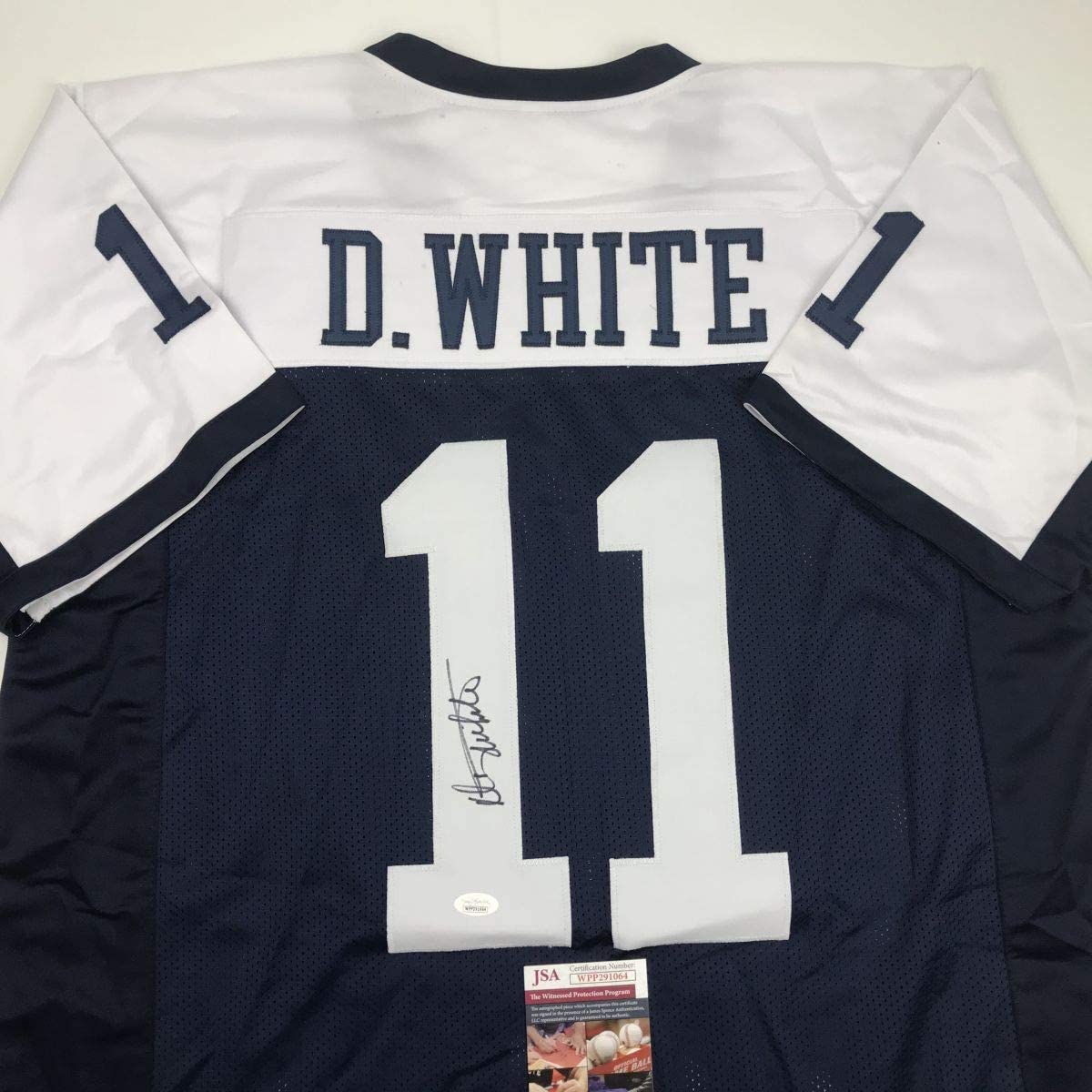 Autographed/Signed Danny White Dallas Thanksgiving Day Football Jersey JSA COA