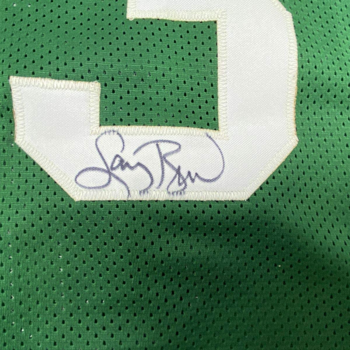 Autographed/Signed Larry Bird Boston Green Basketball Jersey PSA/DNA COA