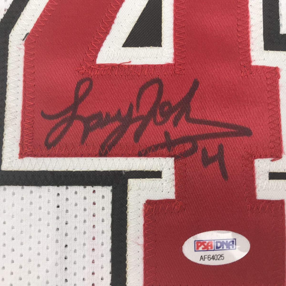 Autographed/Signed Larry Johnson UNLV White College Basketball Jersey PSA/DNA COA
