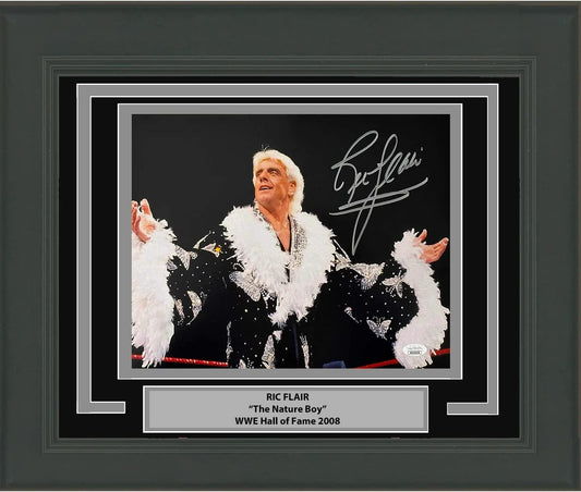 Framed Autographed/Signed Ric Flair Nature Boy 8x10 WWE WWF Wrestling Photo JSA COA