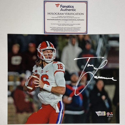 Autographed/Signed Trevor Lawrence Clemson Tigers 8x10 College Football Photo Fanatics COA