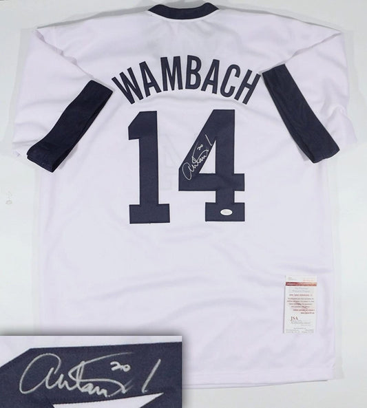 Autographed/Signed Abby Wambach Team USA Women's Soccer Olympics Custom Jersey JSA COA