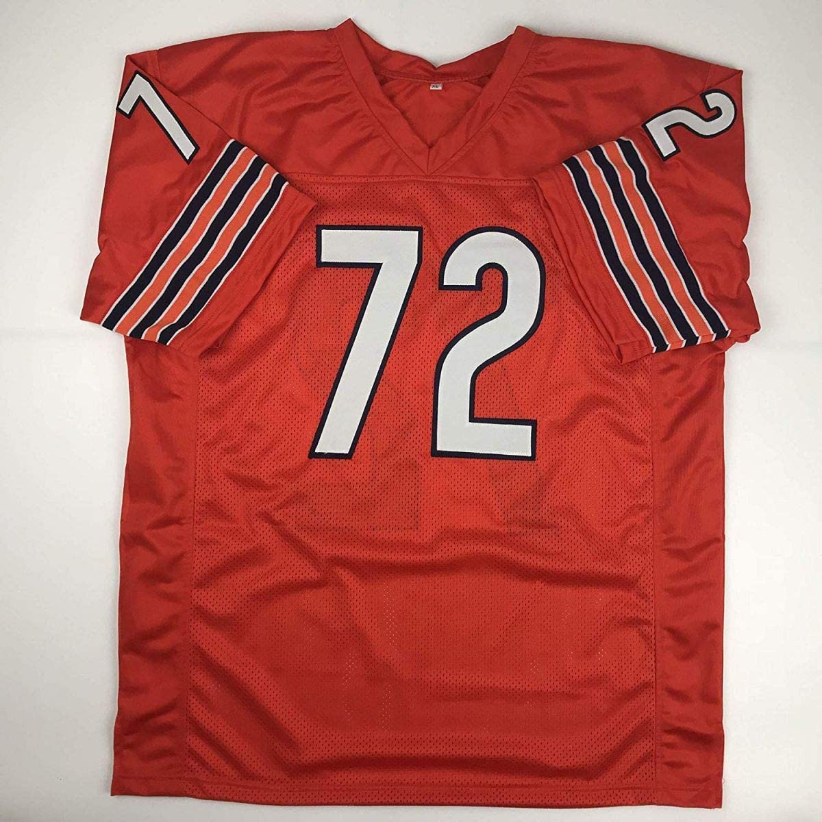 Autographed/Signed William Perry The Refrigerator Chicago Orange Football Jersey JSA COA
