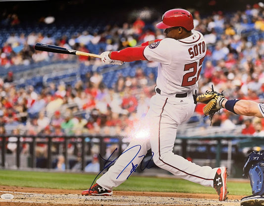 Juan Soto Autographed Washington Nationals 16x20 Photograph JSA COA