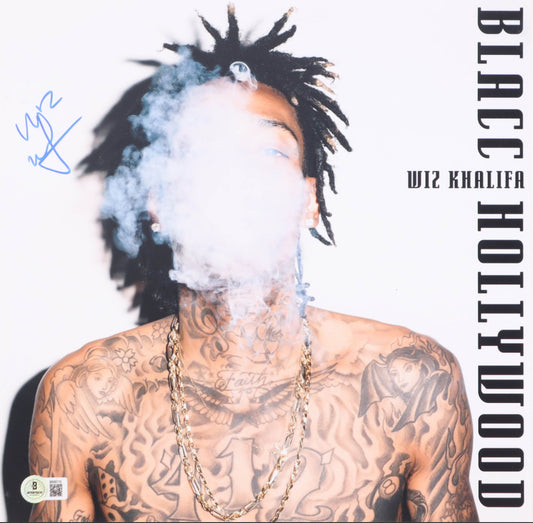 Wiz Khalifa Autographed 12x12 Photo Blacc Hollywood Beckett COA