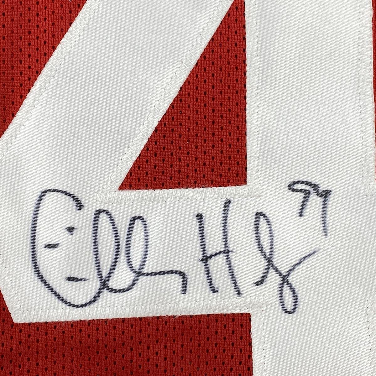 Autographed/Signed Charles Haley San Francisco Red Football Jersey JSA COA