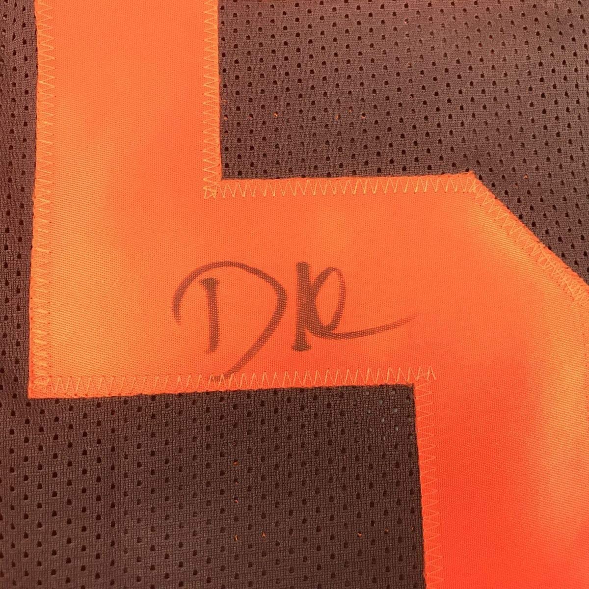 Framed Autographed/Signed David Njoku 35x39 Cleveland Color Rush Football Jersey PSA/DNA COA