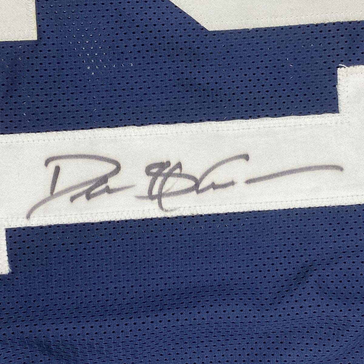 Autographed/Signed Deion Sanders Dallas Thanksgiving Day Football Jersey Beckett BAS COA