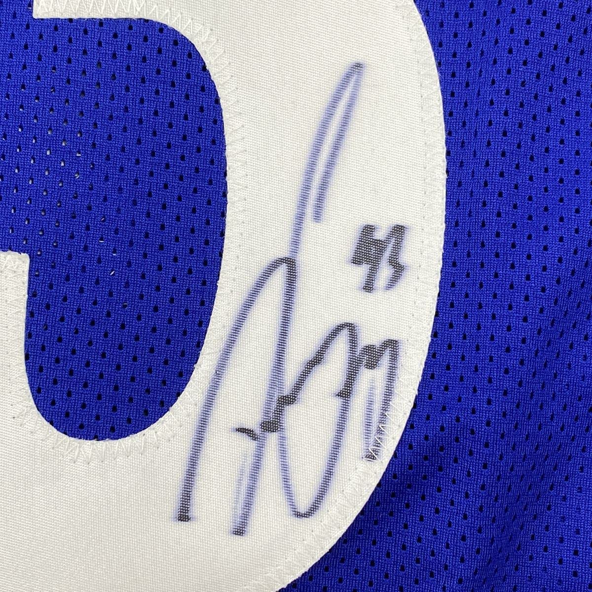 Autographed/Signed Dwight Freeney Indianapolis Blue Football Jersey JSA COA