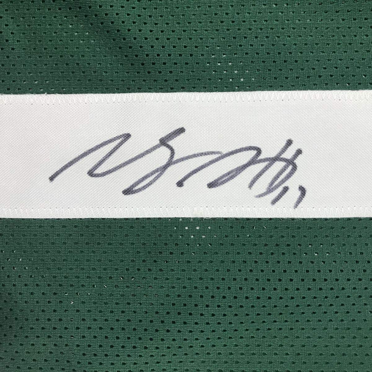 Framed Autographed/Signed Davante Adams 35x39 Green Bay Green Football Jersey JSA COA