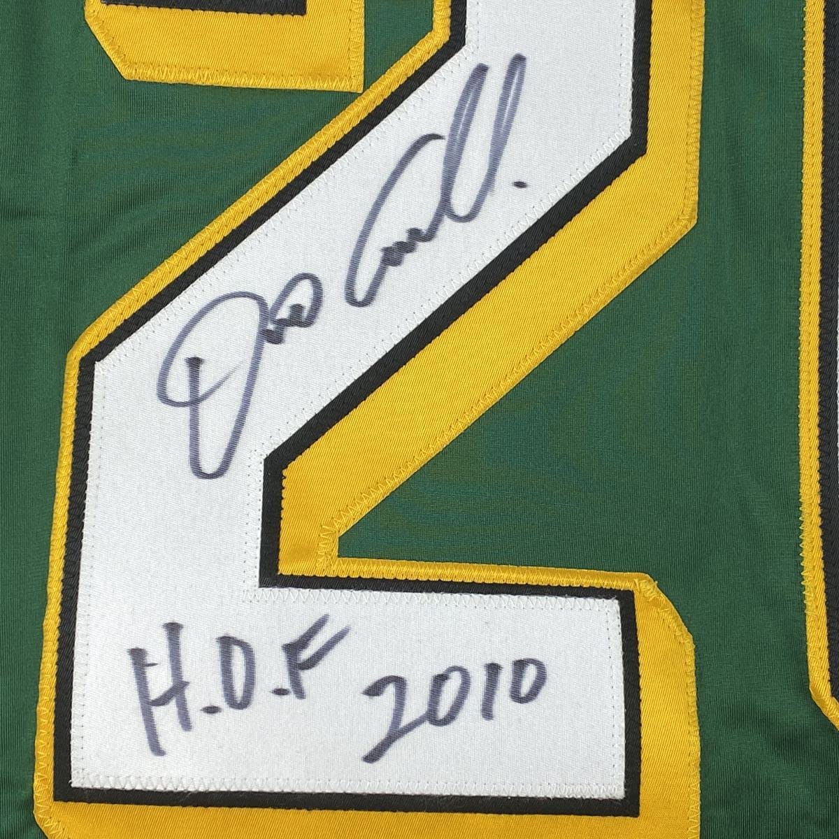 Autographed/Signed Dino Ciccarelli HOF 2010 Minnesota Green Hockey Jersey Beckett BAS COA