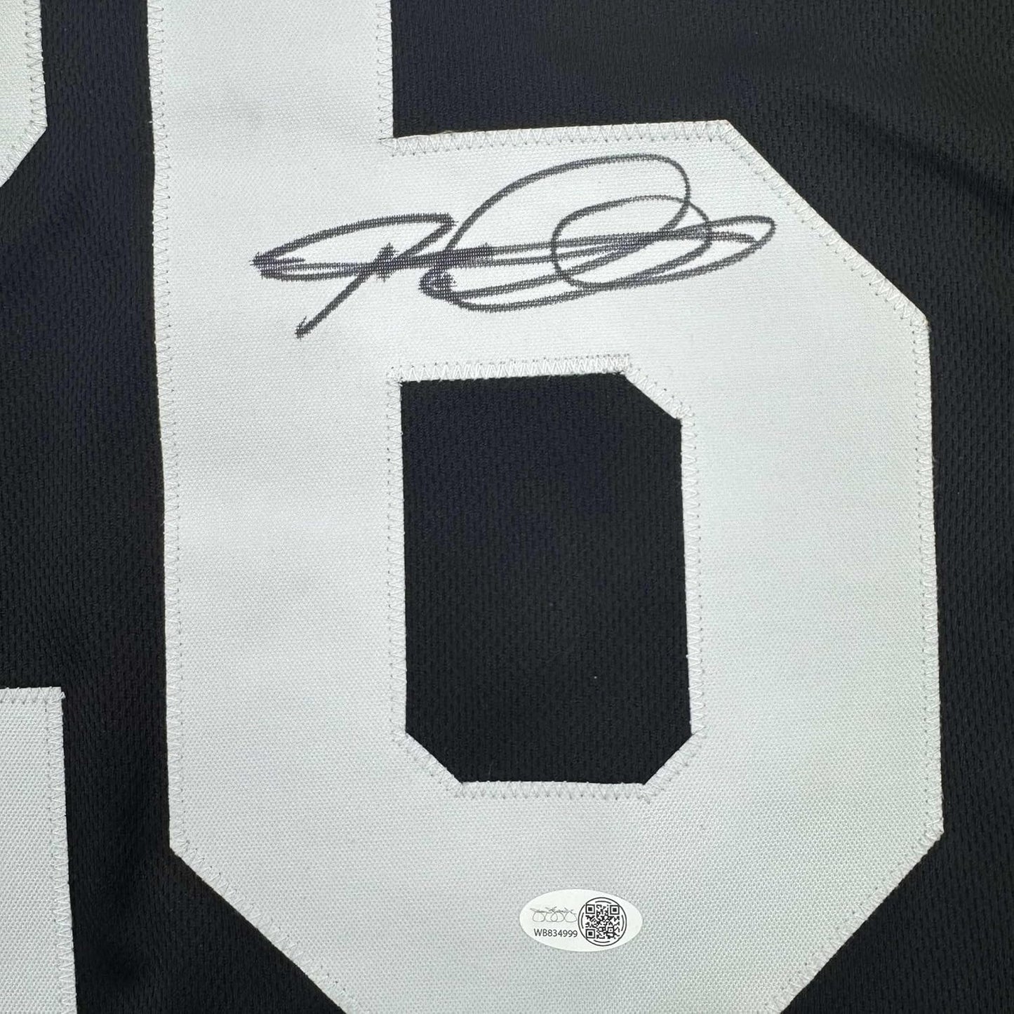 Framed Autographed/Signed Rod Woodson 35x39 Pittsburgh Black Football Jersey JSA COA
