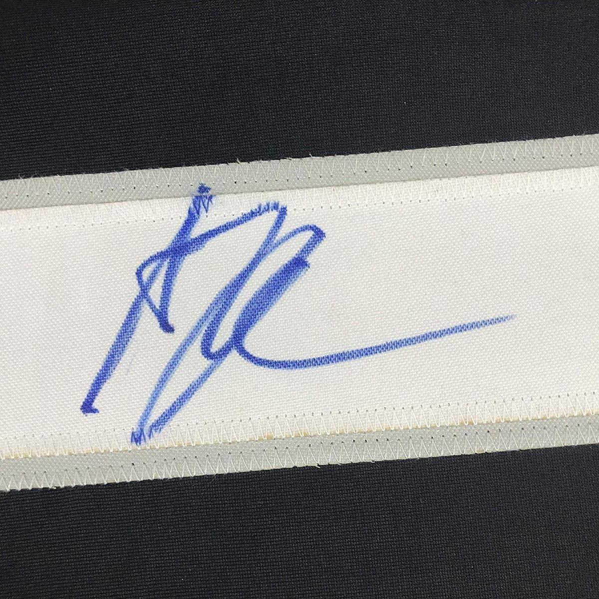 Framed Autographed/Signed Anze Kopitar 35x39 Los Angeles LA Black Hockey Jersey JSA COA