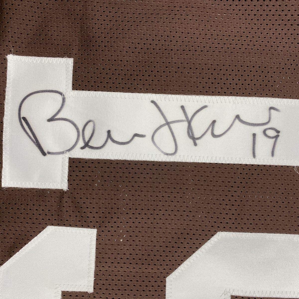 Autographed/Signed Bernie Kosar Cleveland Brown Football Jersey JSA COA