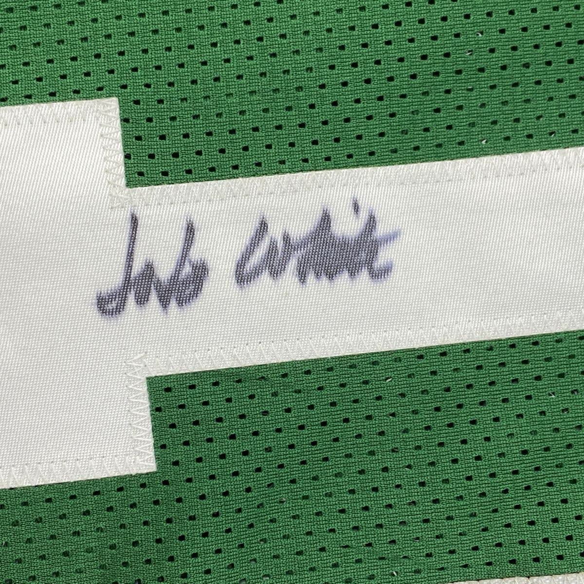 Framed Autographed/Signed Jo Jo JoJo White 35x39 Boston Green Basketball Jersey JSA COA