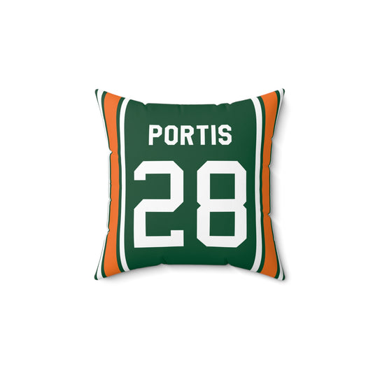 Clinton Portis Miami Hurricanes Pillow