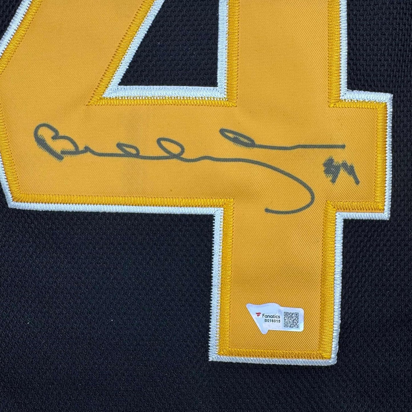 Framed Autographed/Signed Bobby Orr 35x39 Boston Bruins Black Hockey Jersey Fanatics COA