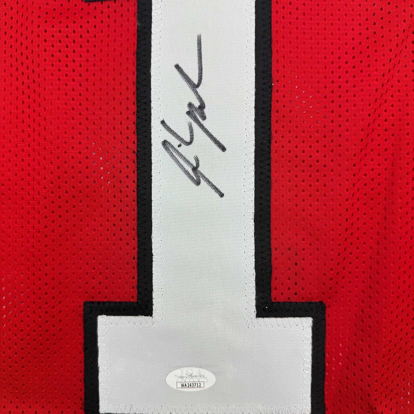 Framed Autographed/Signed Isiah Pacheco 35x39 Rutgers Red College Football Jersey JSA COA