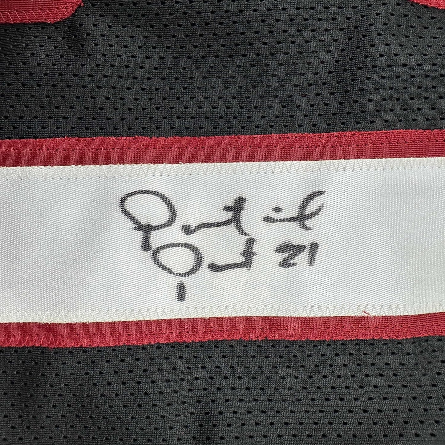 Framed Autographed/Signed Patrick Peterson 35x39 Arizona Black Football Jersey JSA COA
