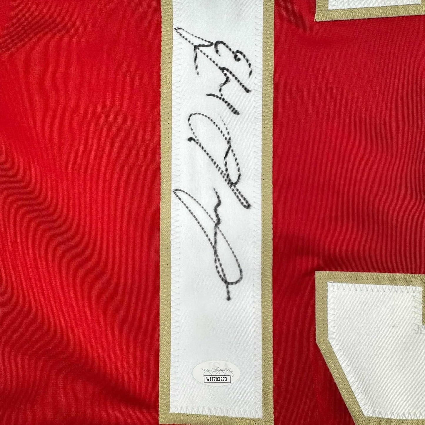 Framed Autographed/Signed Sam Reinhart 35x39 Florida Red Hockey Jersey JSA COA