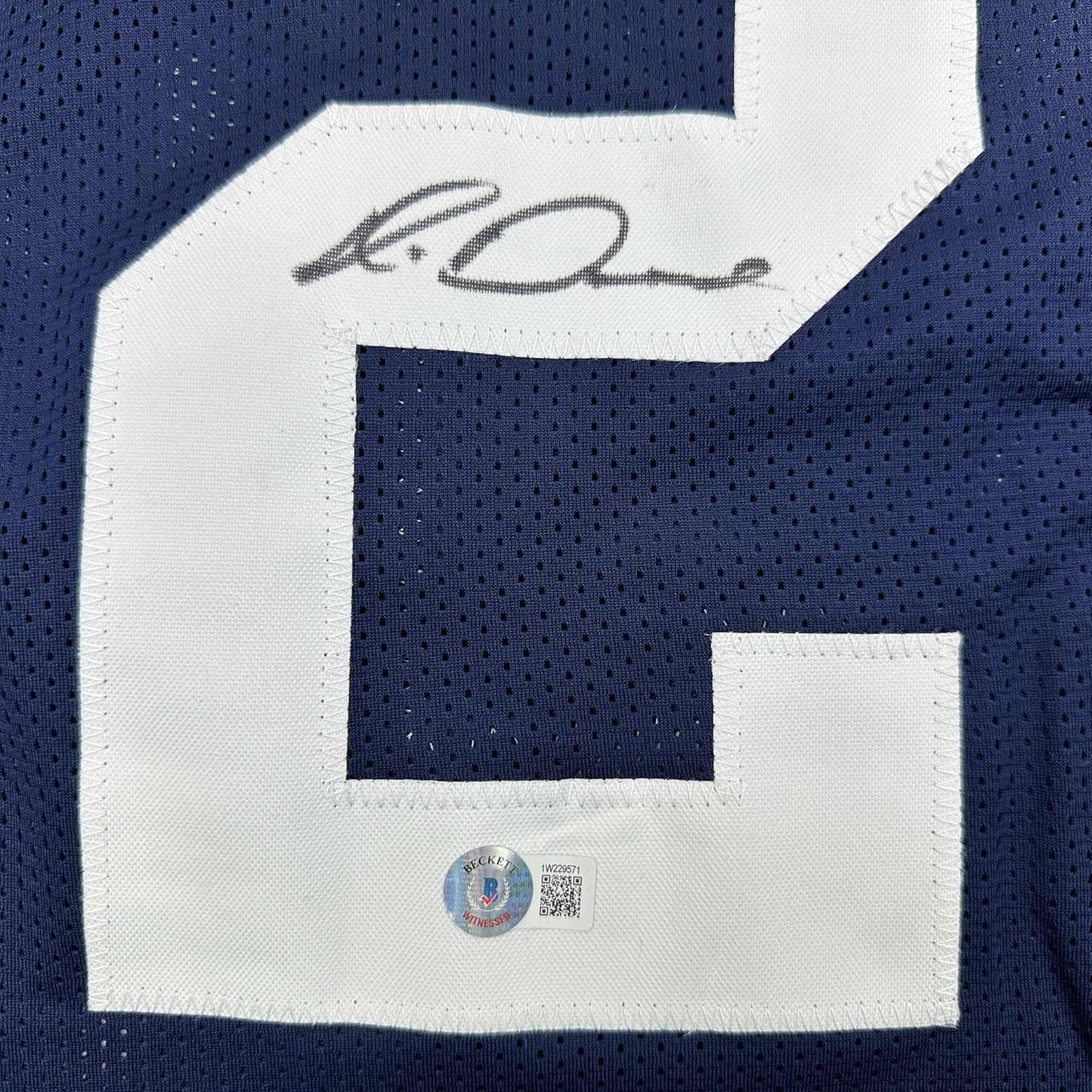Framed Autographed/Signed Rico Dowdle 35x39 Dallas Thanksgiving Day Football Jersey Beckett BAS COA
