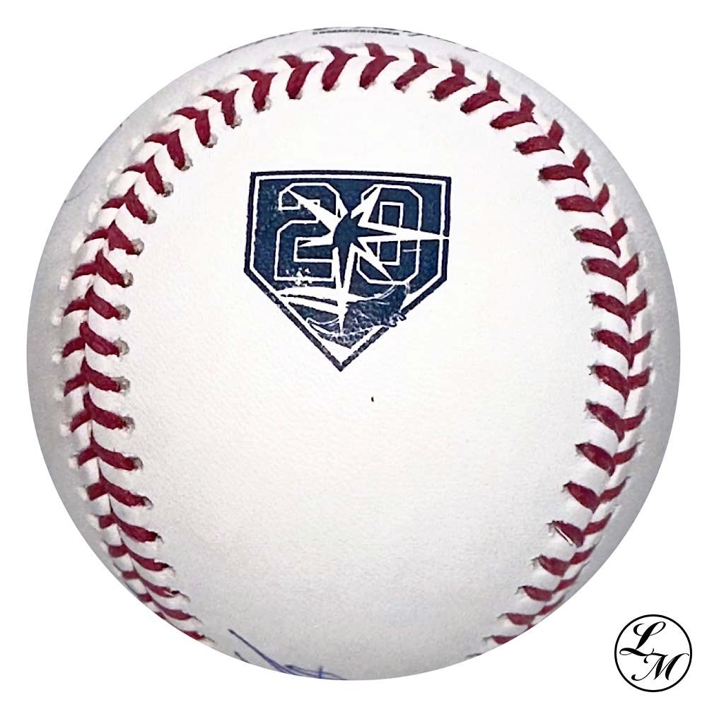 Randy Arozarena Rays Autographed 20th Anniversary Baseball JSA COA