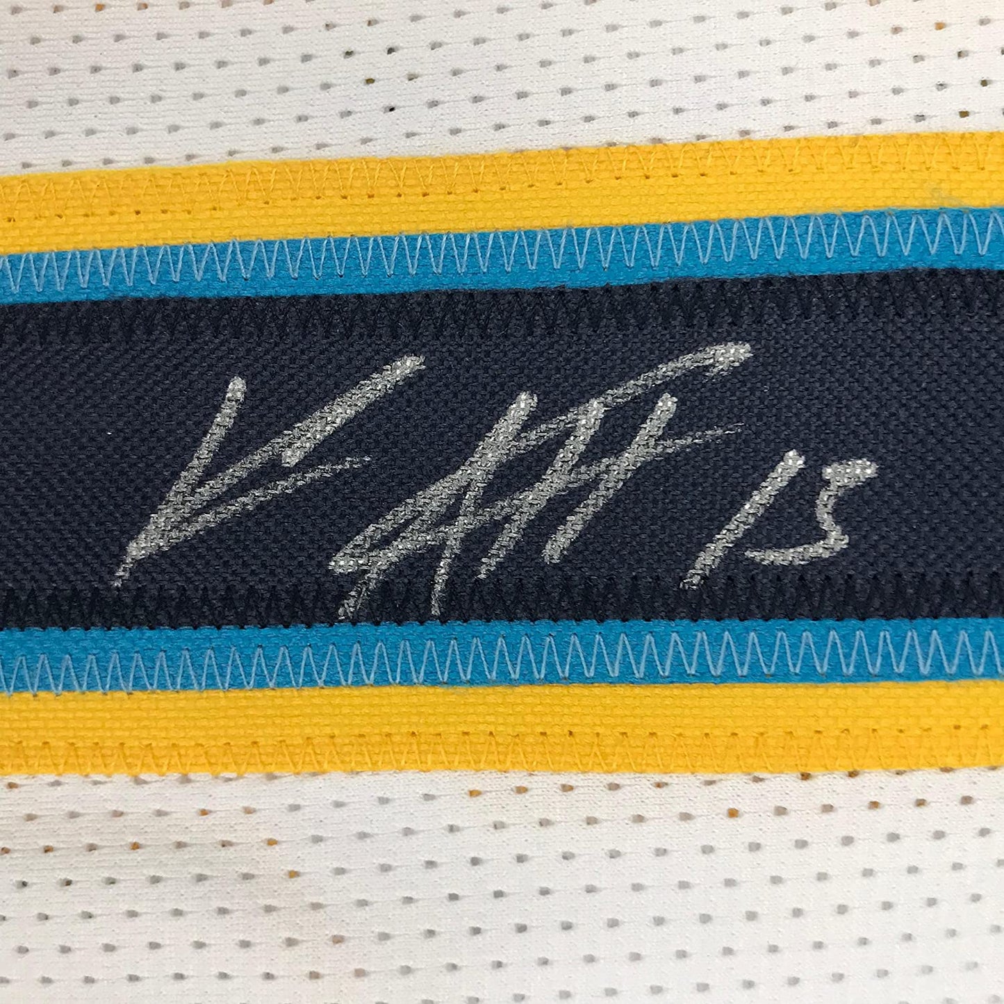 Autographed/Signed Keenan Allen Los Angeles LA White Football Jersey JSA COA