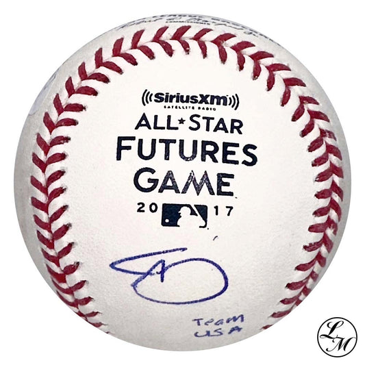 Triston Mckenzie Guardians Autographed 2017 Futures Game Baseball JSA COA