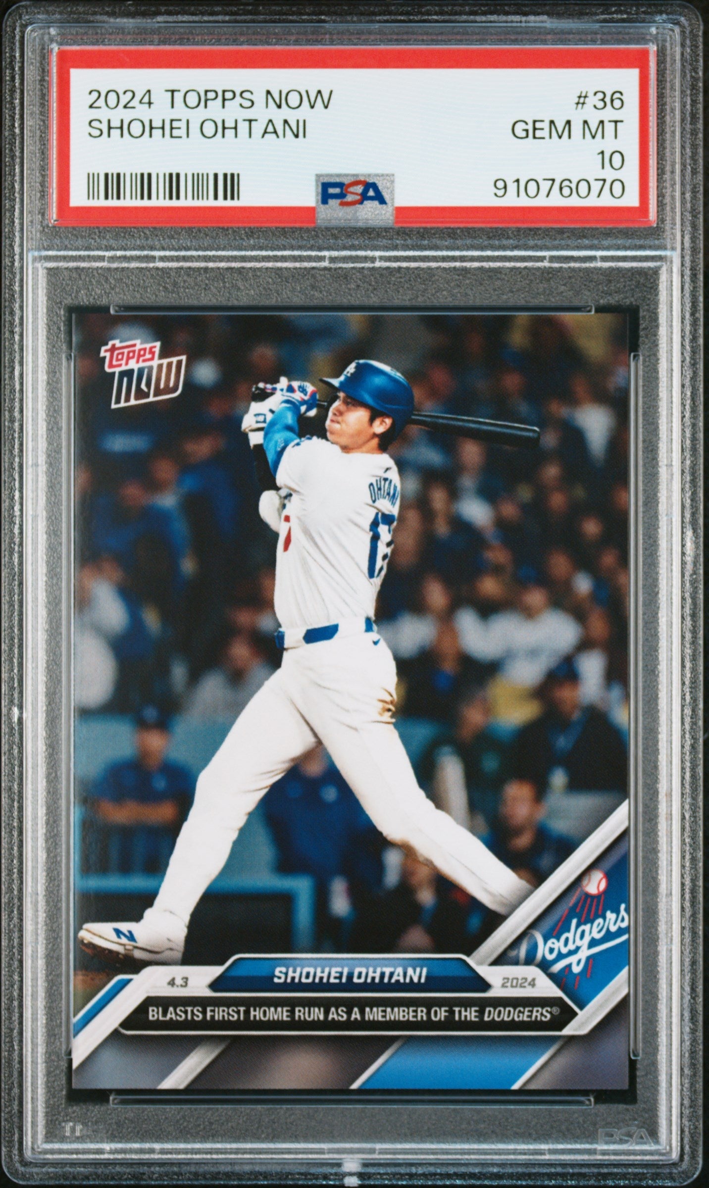 Graded 2024 Topps Now Shohei Ohtani #36 Baseball Card PSA 10 Gem Mint