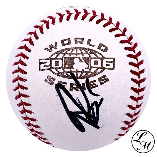 Albert Pujols Autographed 2006 World Series Baseball St. Louis Cardinals COA