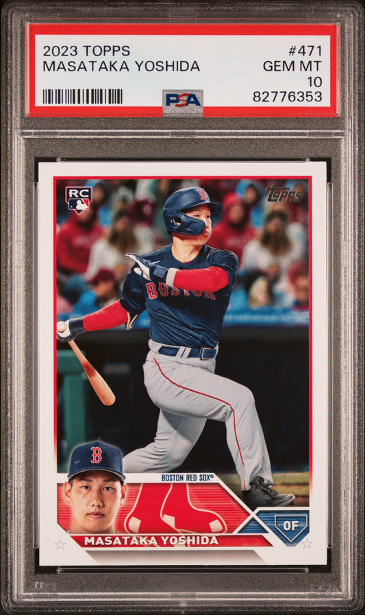 Graded 2023 Topps Masataka Yoshida #471 Rookie RC Baseball Card PSA 10 Gem Mint