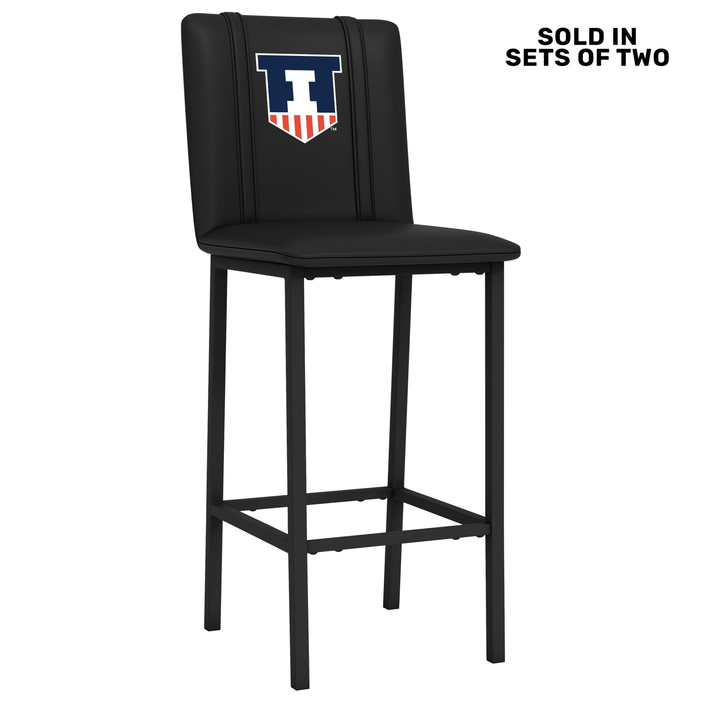 Bar Stool 500 with Illinois Fighting Illini Logo Set of 2