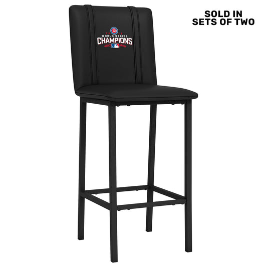 Bar Stool 500 with 2016 Chicago Cubs World Series Logo Set of 2
