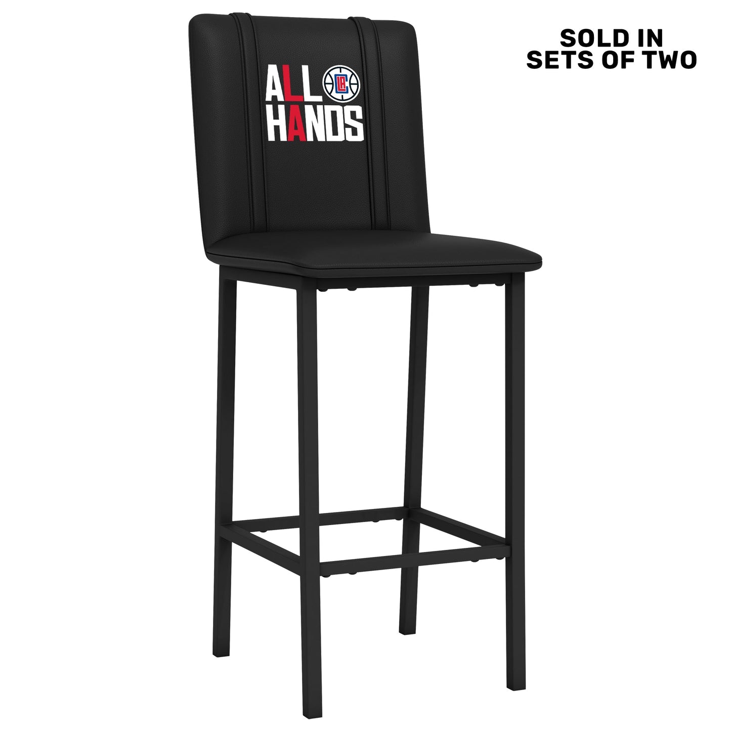 Bar Stool 500 with Los Angeles Clippers Primary All Hands Playoffs Set of 2