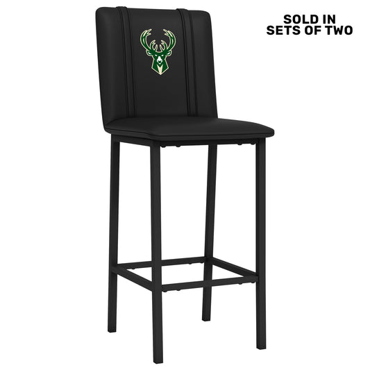 Bar Stool 500 with Milwaukee Bucks Logo Set of 2