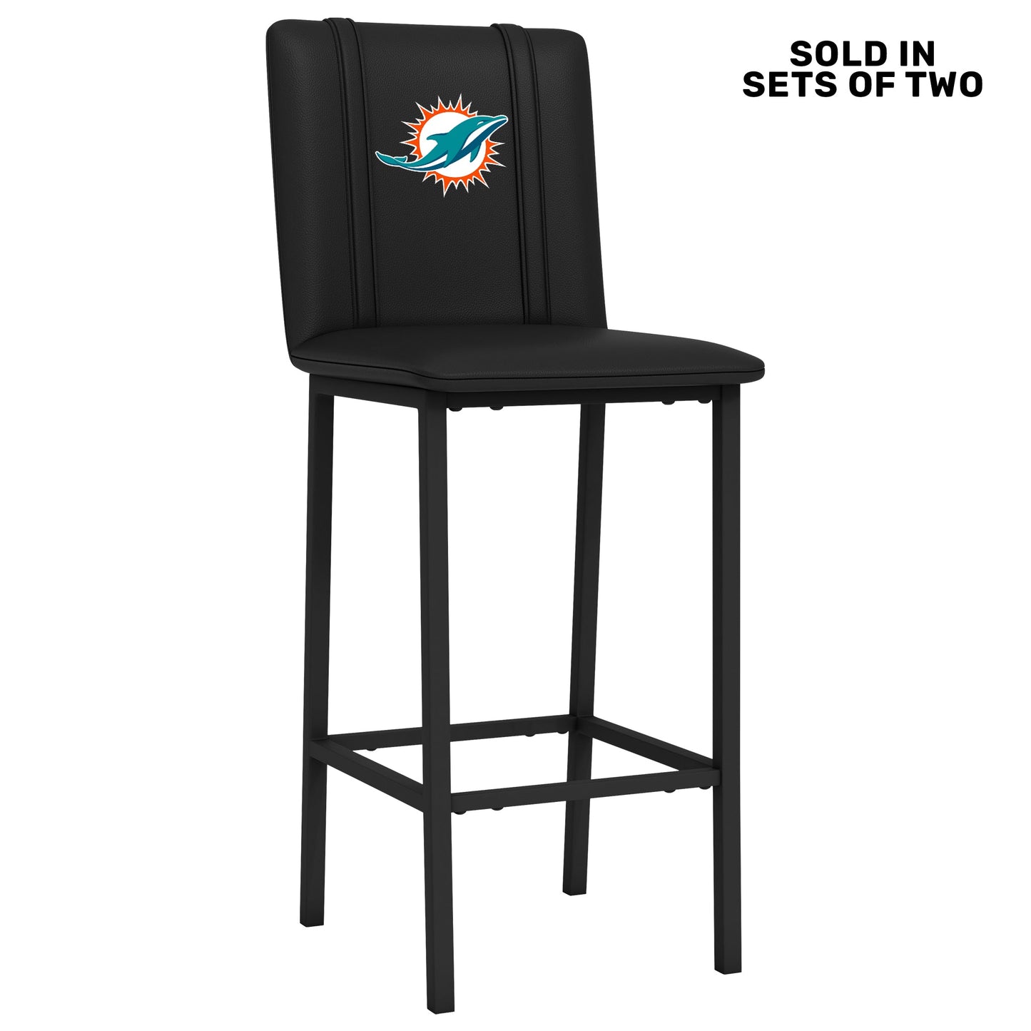 Bar Stool 500 with Miami Dolphins Primary Logo Set of 2
