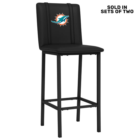 Bar Stool 500 with Miami Dolphins Primary Logo Set of 2